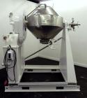 Used Patterson Industries Double Cone Vacuum Dryer. 8.7 Cubic feet working capacity, 12.4 total, Hastelloy C276. Rated 60 pounds per cubic foot. Internal rated full vacuum or 25 psi at 300 deg F, car...