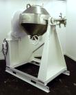 Used Patterson Industries Double Cone Vacuum Dryer. 8.7 Cubic feet working capacity, 12.4 total, Hastelloy C276. Rated 60 pounds per cubic foot. Internal rated full vacuum or 25 psi at 300 deg F, car...