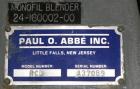 USED: Paul O Abbe Rota Cone vacuum dryer, model RCD, 2.5 cubic feet working capacity, 4.2 total. 304 stainless steel. Internal rated F/V, carbon steel jacket rated 14 psi. 24