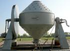 USED: Paul O Abbe Rota Cone vacuum dryer, model RCVD-84, 114 cubic feet working capacity, 172 total, 304 stainless steel. Internal rated F/V, carbon steel jacket rated 14.7 psi. 84