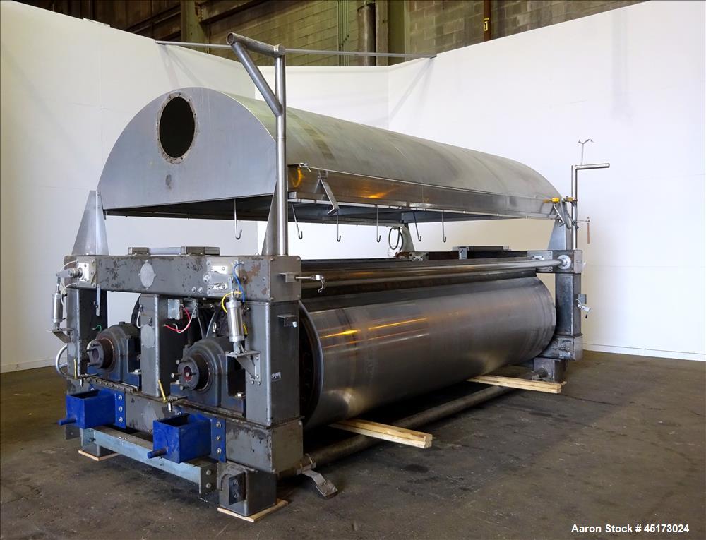 Used GL&V Drum Dryer, Chrome Plate Carbon Steel.