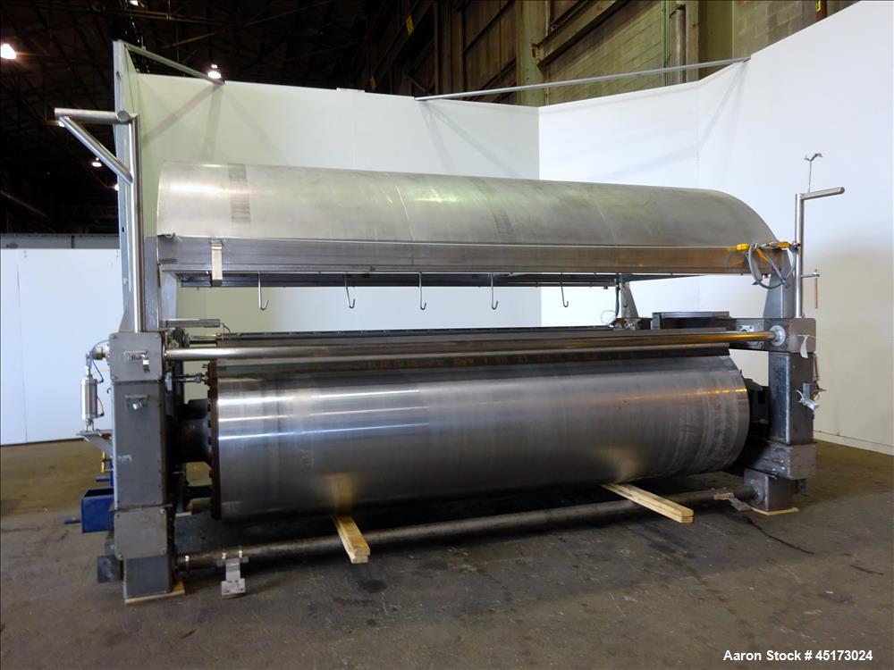Used GL&V Drum Dryer, Chrome Plate Carbon Steel.