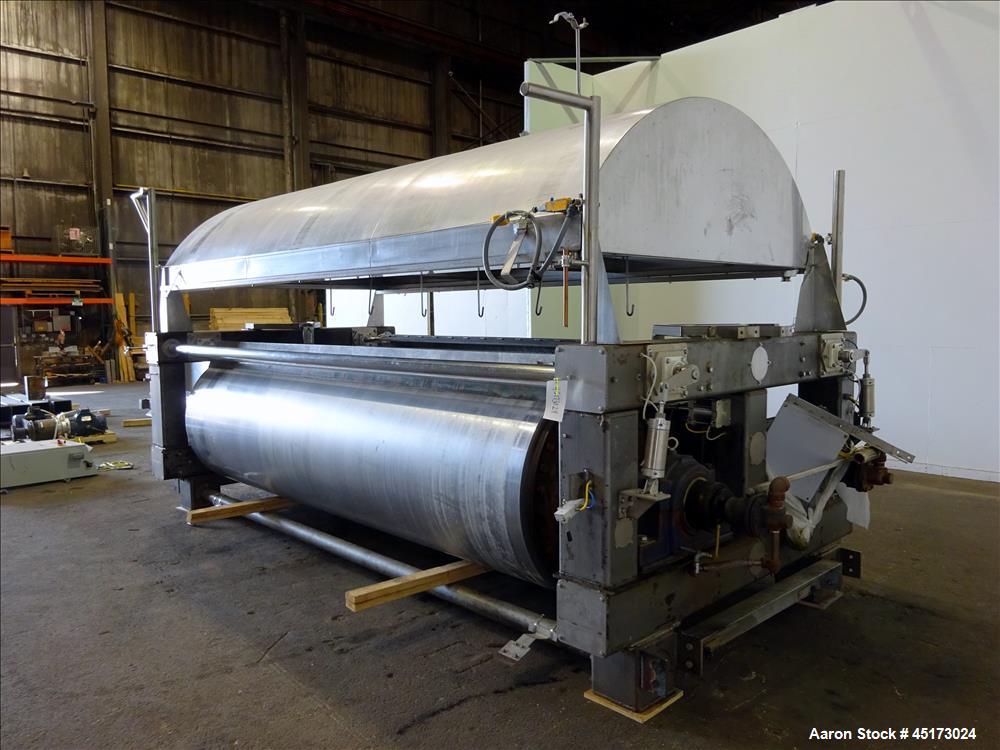 Used GL&V Drum Dryer, Chrome Plate Carbon Steel.