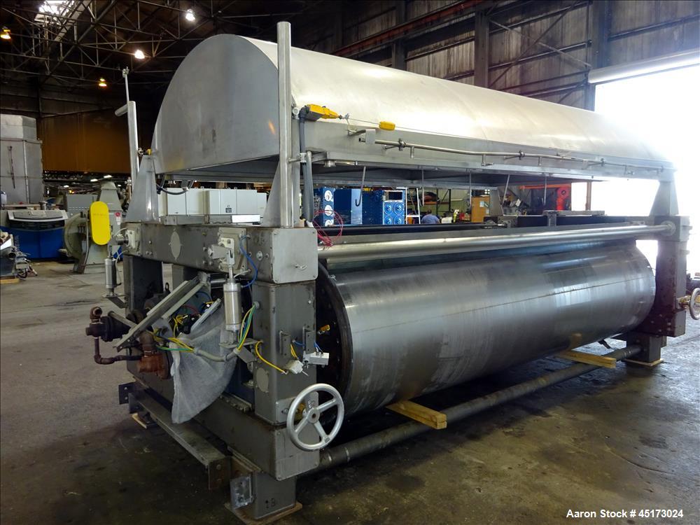 Used GL&V Drum Dryer, Chrome Plate Carbon Steel.