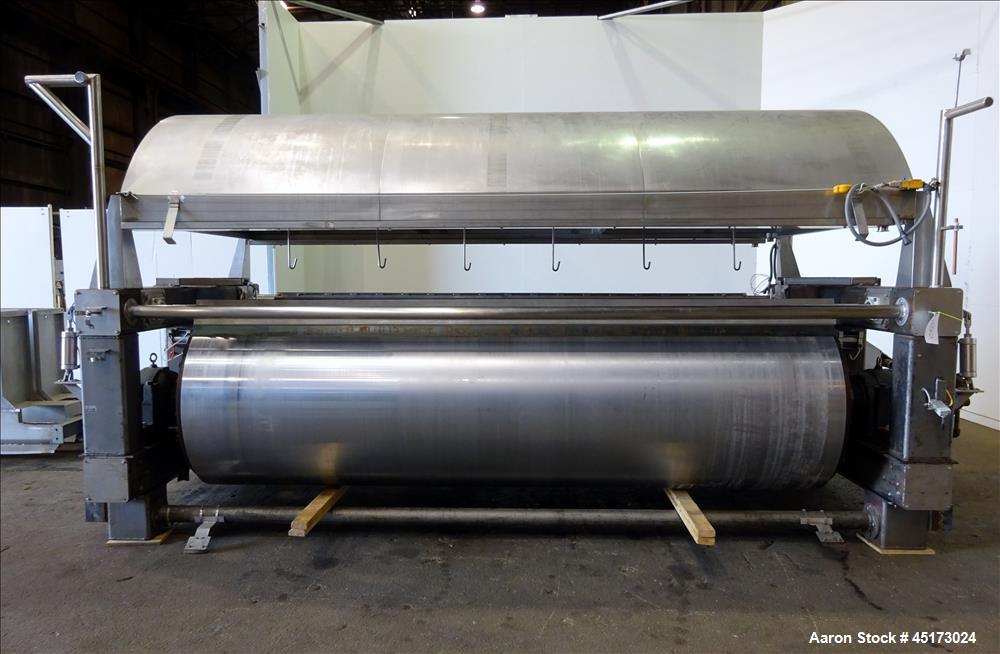 Used GL&V Drum Dryer, Chrome Plate Carbon Steel.