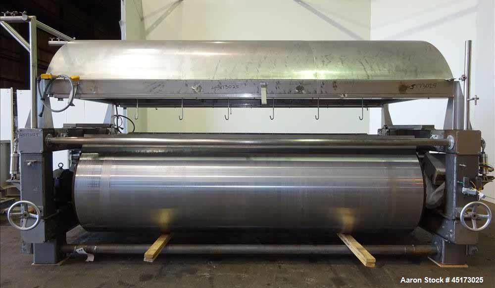 Used GL&V Drum Dryer, Model, Chrome Plate Carbon Steel.