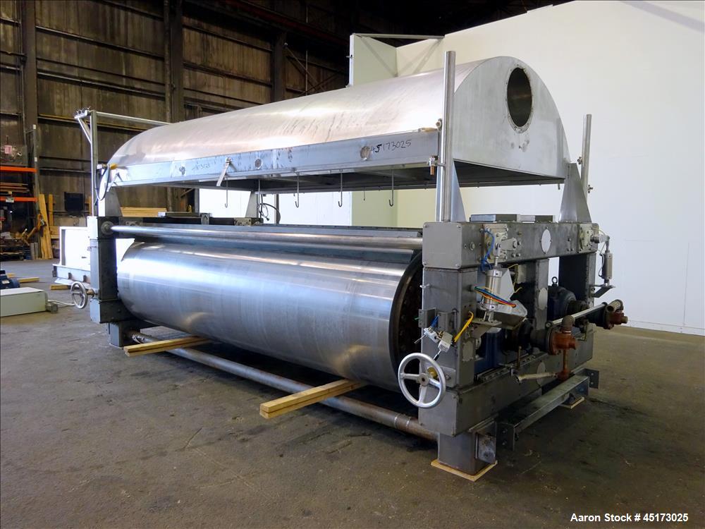 Used GL&V Drum Dryer, Model, Chrome Plate Carbon Steel.