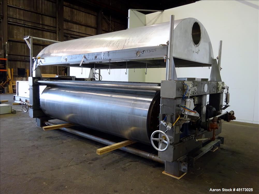 Used GL&V Drum Dryer, Model, Chrome Plate Carbon Steel.