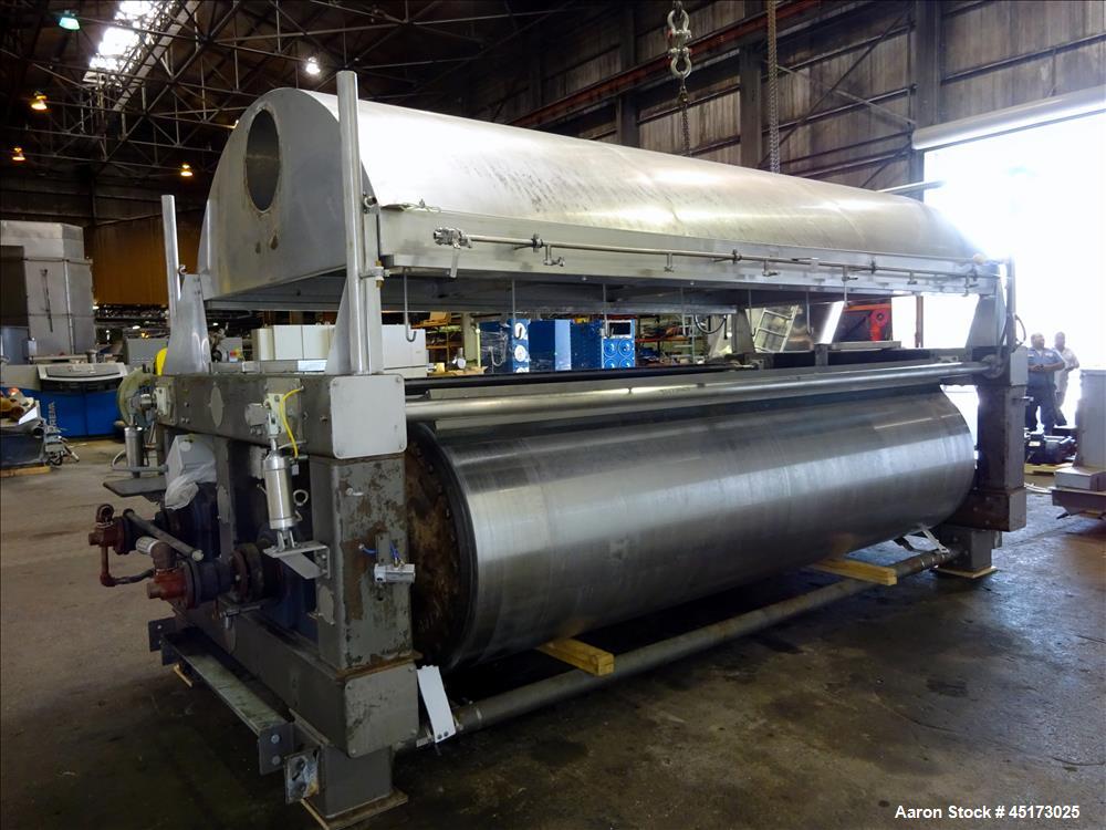 Used GL&V Drum Dryer, Model, Chrome Plate Carbon Steel.