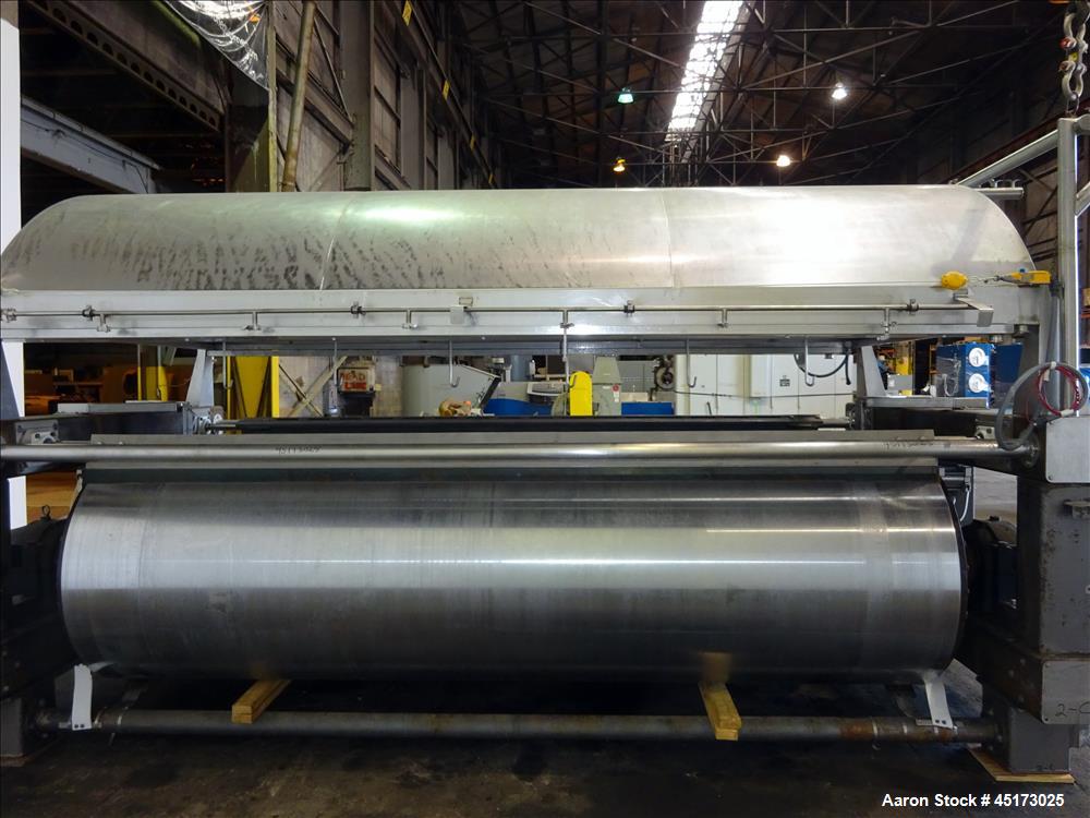 Used GL&V Drum Dryer, Model, Chrome Plate Carbon Steel.