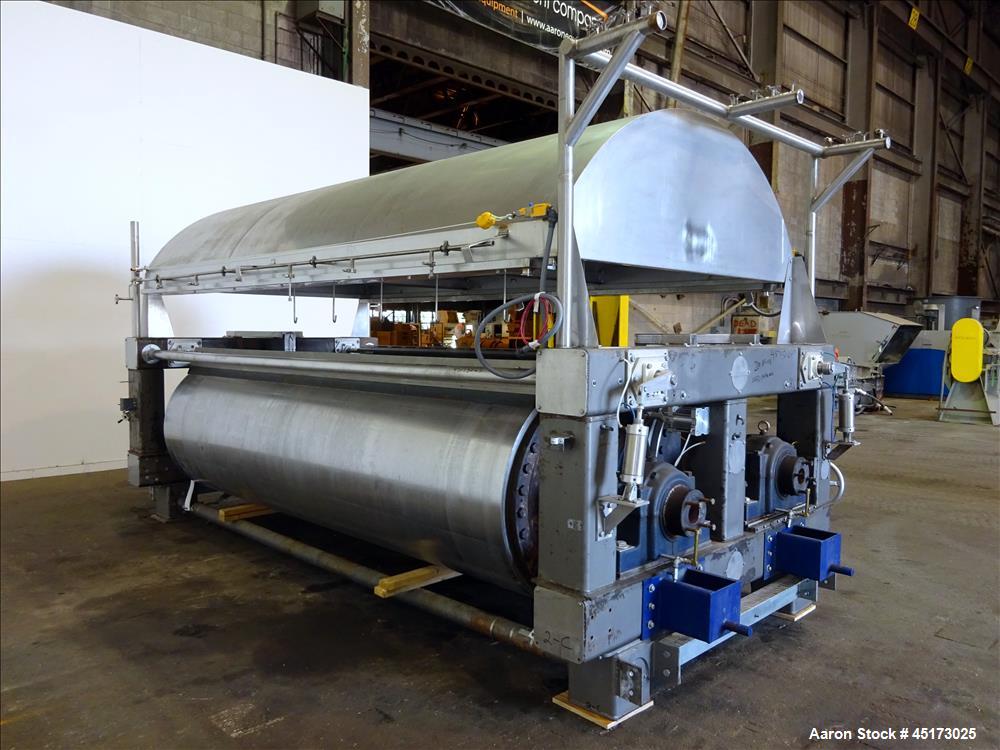Used GL&V Drum Dryer, Model, Chrome Plate Carbon Steel.