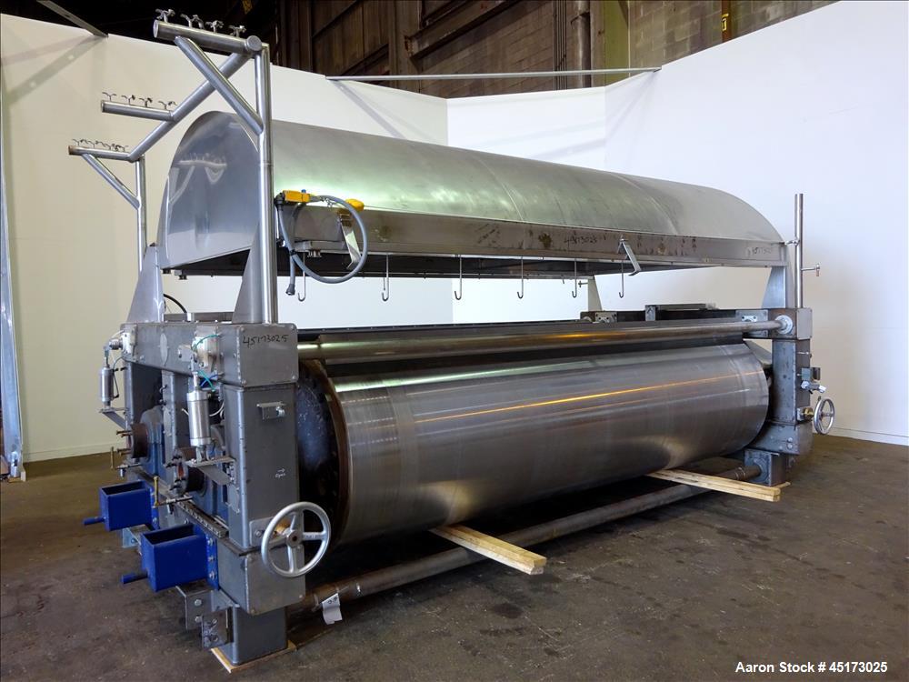 Used GL&V Drum Dryer, Model, Chrome Plate Carbon Steel.