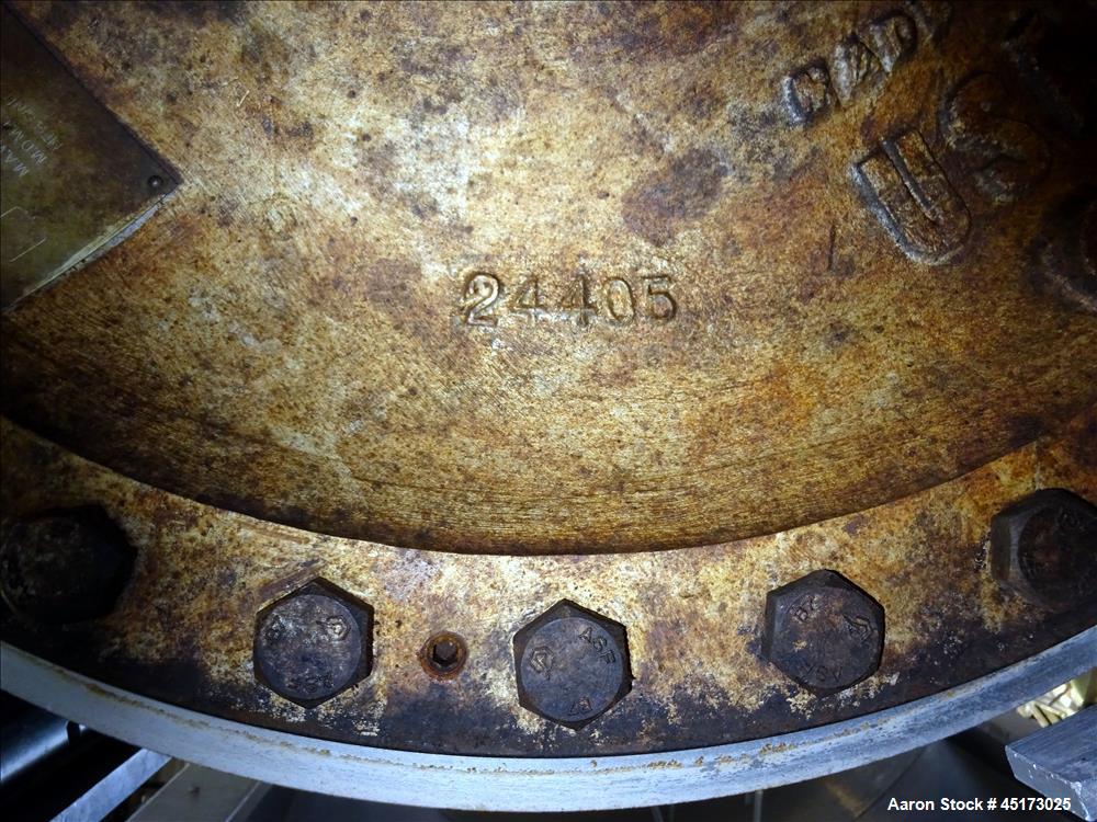 Used GL&V Drum Dryer, Model, Chrome Plate Carbon Steel.