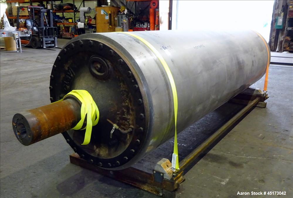 Used GL&V Drum Dryer Chrome Rolls, Chrome Plated Carbon Steel.
