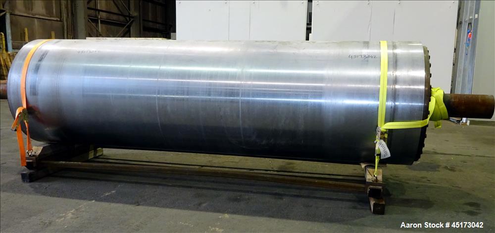 Used- GL&V Drum Dryer Chrome Rolls, Chrome Plated Carbon Steel.