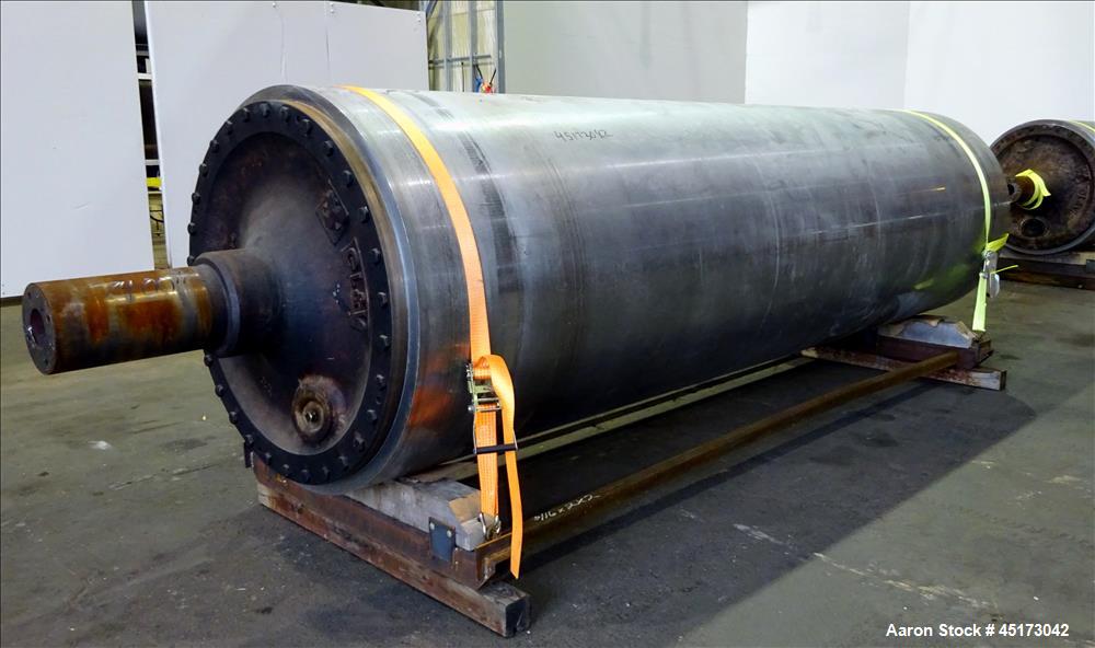 Used GL&V Drum Dryer Chrome Rolls, Chrome Plated Carbon Steel.