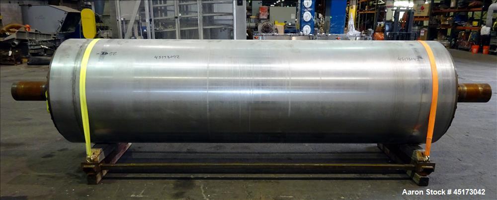 Used GL&V Drum Dryer Chrome Rolls, Chrome Plated Carbon Steel.