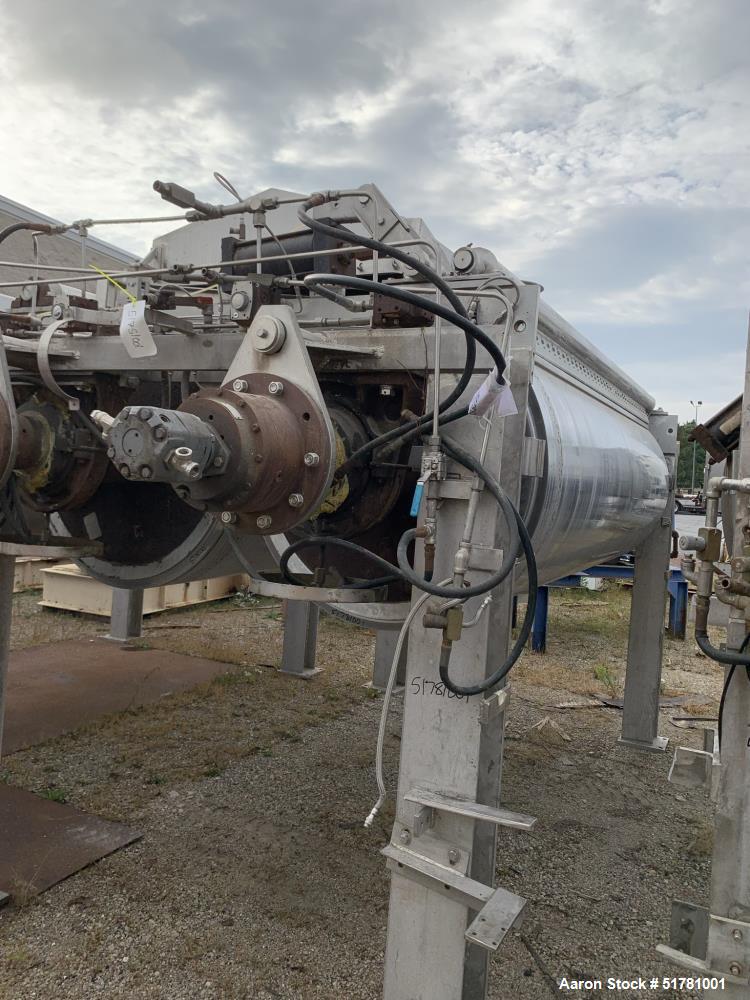 Used- Double Drum Dryer. (2) Approximate 42" diameter x 120" face chrome plated 