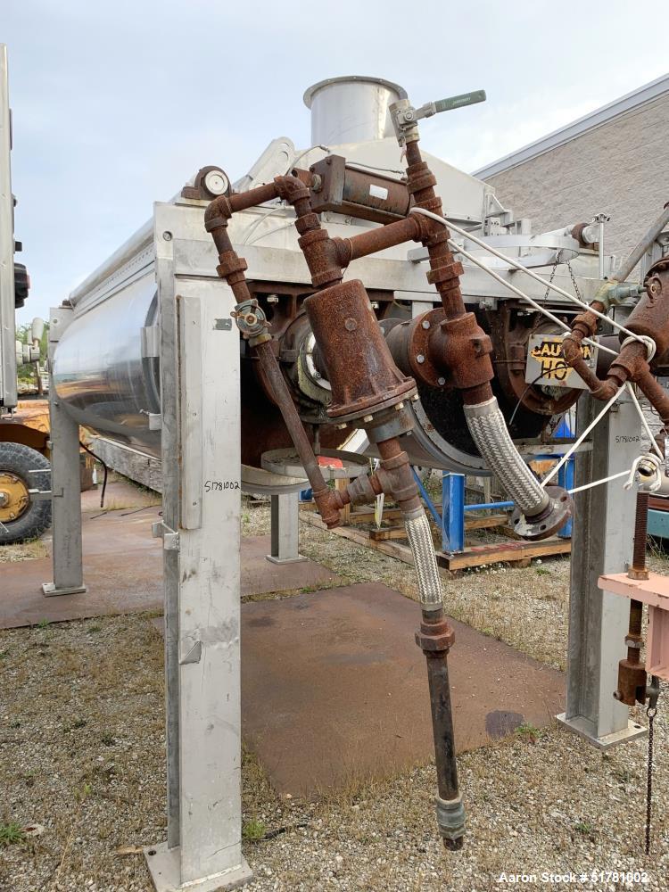 Used- Double Drum Dryer. (2) Approximate 42" diameter x 120" face chrome plated 