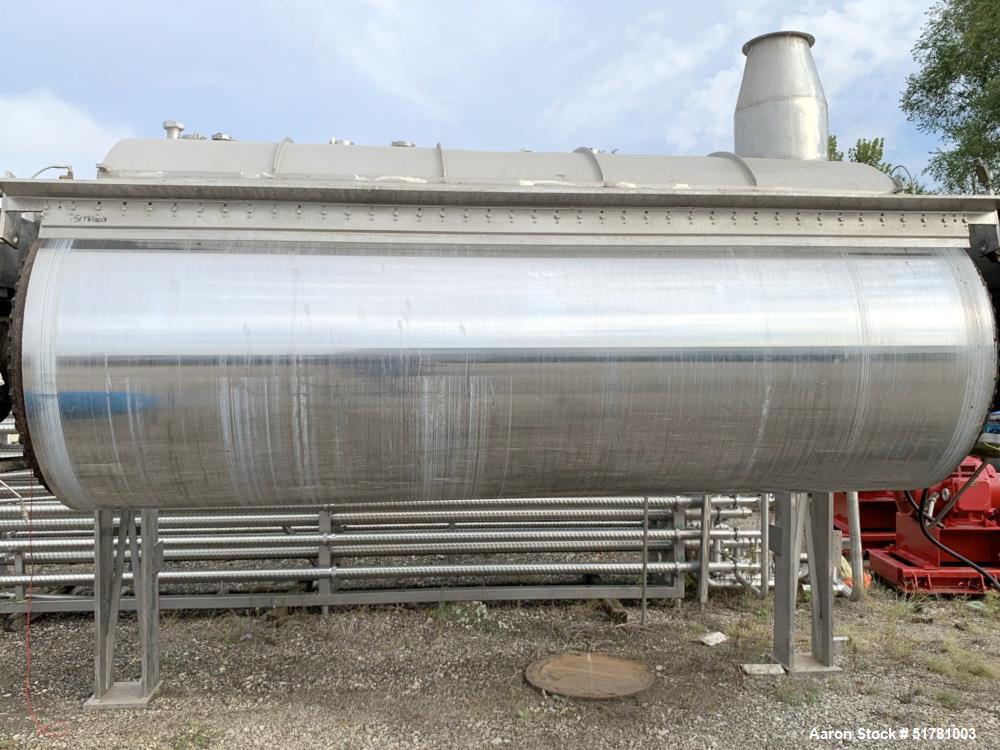 Used- Double Drum Dryer. (2) Approximate 42" diameter x 120" face chrome plated 