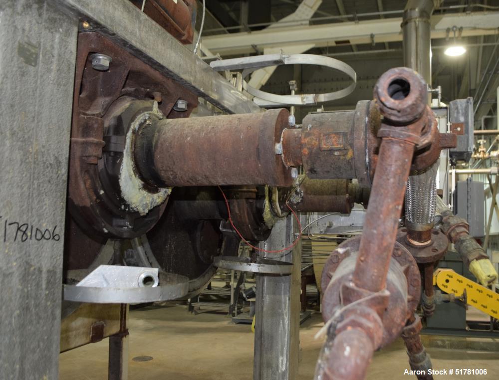 Used Double Drum Dryer. (2) Approximate 42" diameter x 120" face chrome plated rolls. Each rated 160 psi at -20 to 650 degrees F., serial#s 533K and 534K, National Board#s 454 and 455, built 2007, ce...