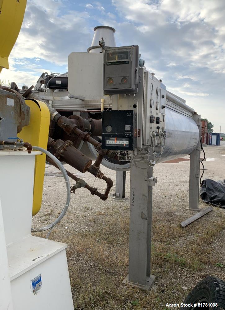 Used- Double Drum Dryer. (2) Approximate 42" diameter x 120" face chrome plated