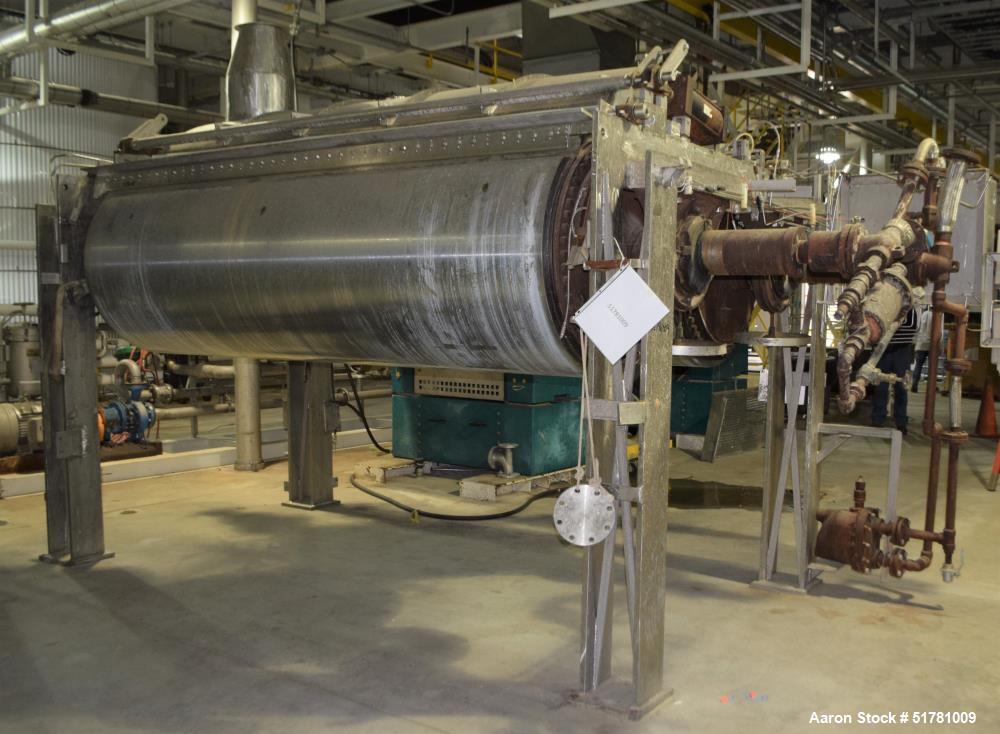 Used Double Drum Dryer. (2) Approximate 42" diameter x 120" face chrome plated rolls. (1) Rated 160 psi at 450 degrees F., serial# G2110-1, National Board# 2477-1, built 1972, certified by Beloit Cor...