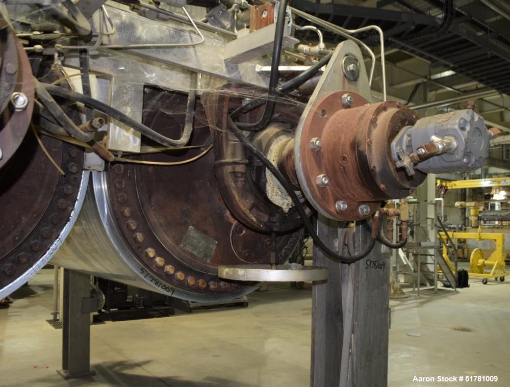 Used Double Drum Dryer. (2) Approximate 42" diameter x 120" face chrome plated rolls. (1) Rated 160 psi at 450 degrees F., serial# G2110-1, National Board# 2477-1, built 1972, certified by Beloit Cor...