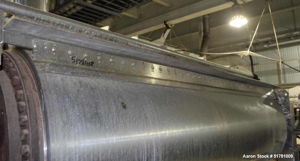 Used Double Drum Dryer. (2) Approximate 42" diameter x 120" face chrome plated rolls. (1) Rated 160 psi at 450 degrees F., serial# G2110-1, National Board# 2477-1, built 1972, certified by Beloit Cor...