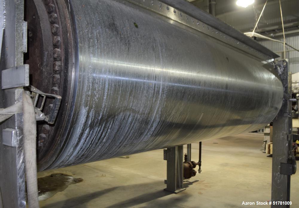 Used Double Drum Dryer. (2) Approximate 42" diameter x 120" face chrome plated rolls. (1) Rated 160 psi at 450 degrees F., serial# G2110-1, National Board# 2477-1, built 1972, certified by Beloit Cor...