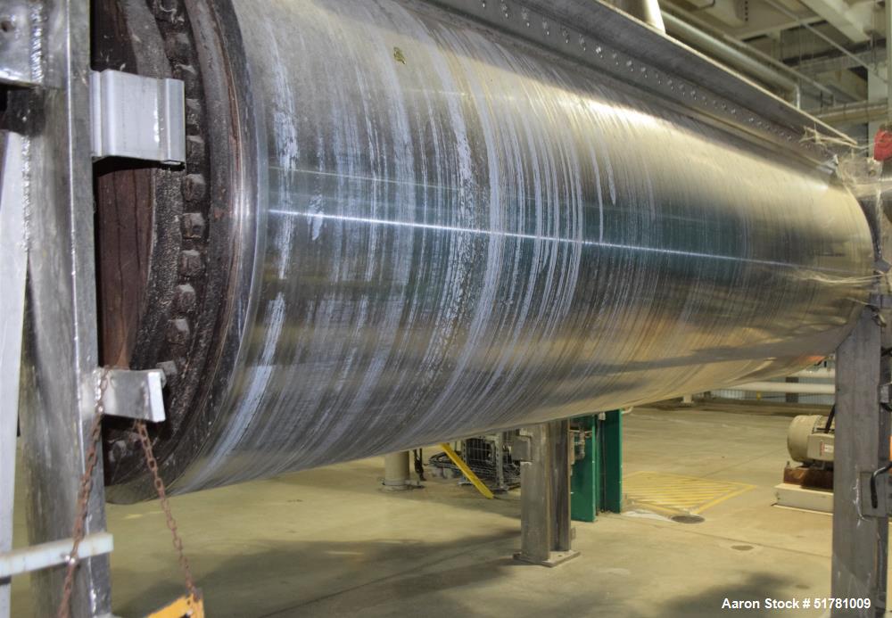 Used Double Drum Dryer. (2) Approximate 42" diameter x 120" face chrome plated rolls. (1) Rated 160 psi at 450 degrees F., serial# G2110-1, National Board# 2477-1, built 1972, certified by Beloit Cor...