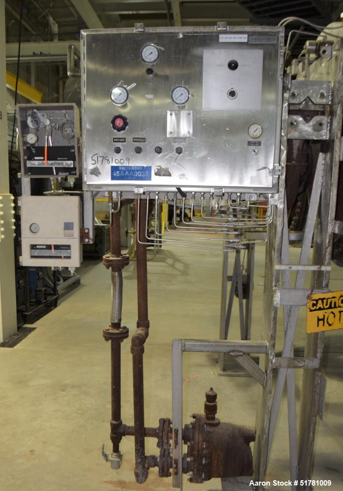 Used Double Drum Dryer. (2) Approximate 42" diameter x 120" face chrome plated rolls. (1) Rated 160 psi at 450 degrees F., serial# G2110-1, National Board# 2477-1, built 1972, certified by Beloit Cor...