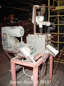 USED: Double drum dryer, lab size. (2) 6" diameter x 7-3/4" widechrome plated cored rolls. Adjustable doctor blades, teflon edgeguides, 2 discharge pans. Unit driven by a 1/2 hp, 3/60/230/460 volt,17...