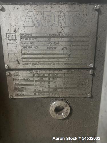 2021 Andritz Gouda T15/40KD Twin Drum Dryer – High-Efficiency Continuous Drying System