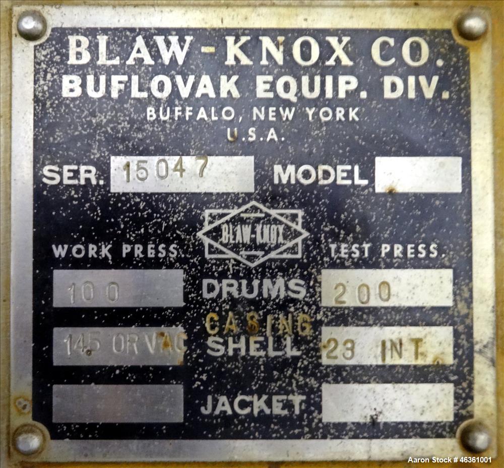 Blaw Knox vacuum double drum dryer