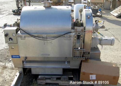 Used Blaw Knox Single Drum Flaker, 316 stainless steel. 24" diameter x 24" face cored drum rated 60 psi at 350 deg F. Driven by a 1.5 hp, 3/60/208-230/460 volt, 1725 rpm XP gearmotor, ratio 57.7:1. U...