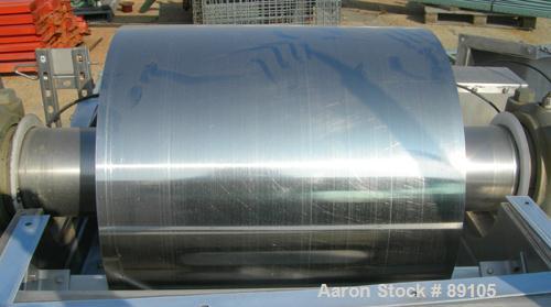 Used Blaw Knox Single Drum Flaker, 316 stainless steel. 24" diameter x 24" face cored drum rated 60 psi at 350 deg F. Driven by a 1.5 hp, 3/60/208-230/460 volt, 1725 rpm XP gearmotor, ratio 57.7:1. U...