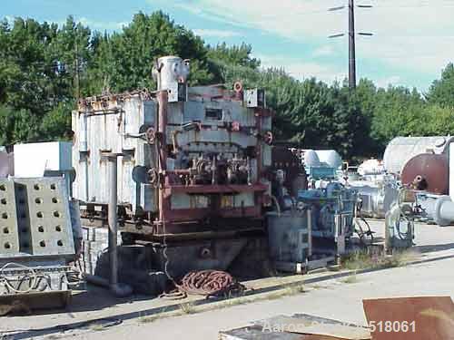 USED: Buffalo Tech double drum vacuum dryer. Has 24" x 60" cast iron drums rated 150 psi, full vacuum, 304 stainless steel shell, variable speed Reeves 5 hp motor (4.85 rpm to 48.5 rpm). OAD 14'L x 7...