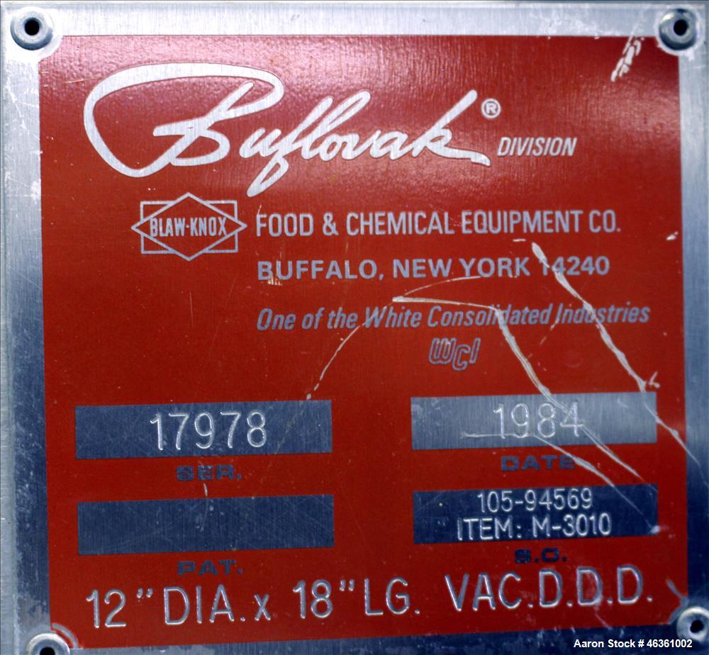 Buflovak Vacuum Double Drum Dryer