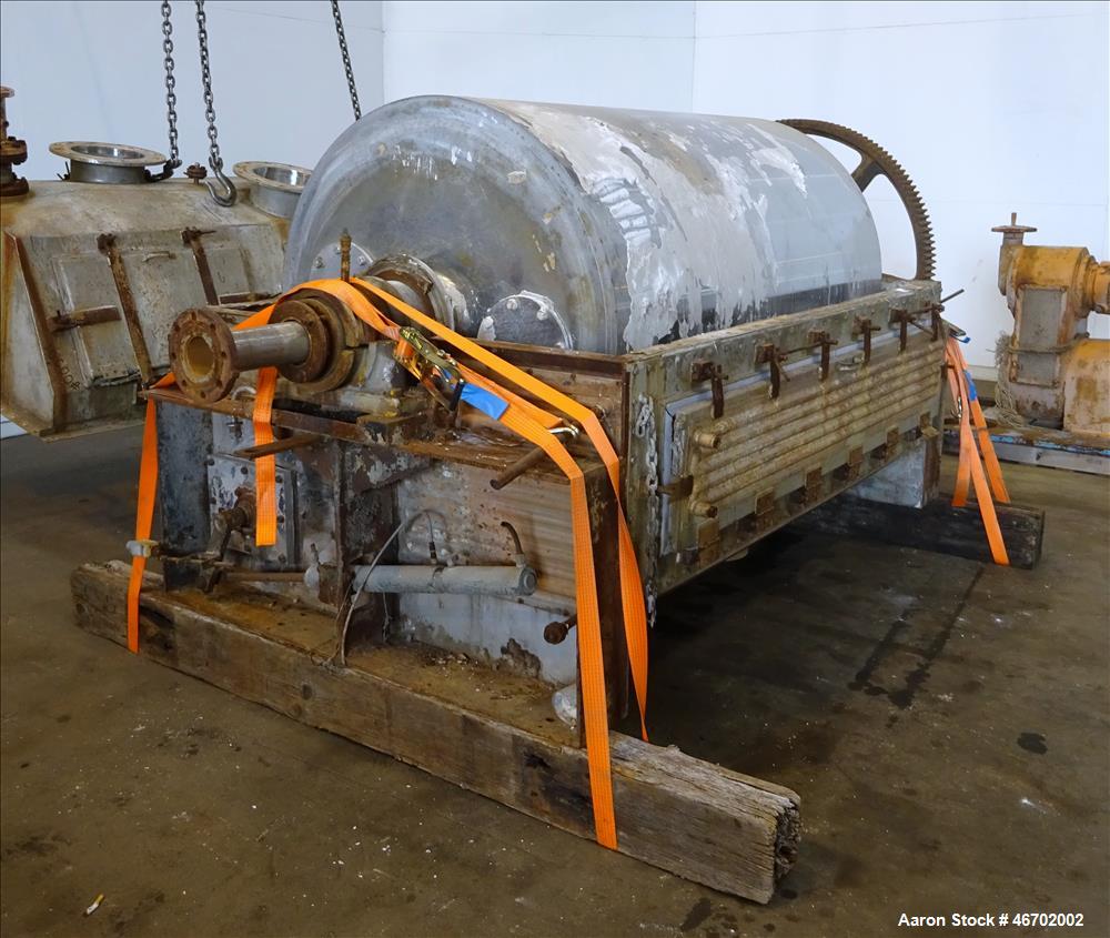 Used Buflovak Single Drum Flaker, 304 Stainless Steel, Approximate Drum Surface