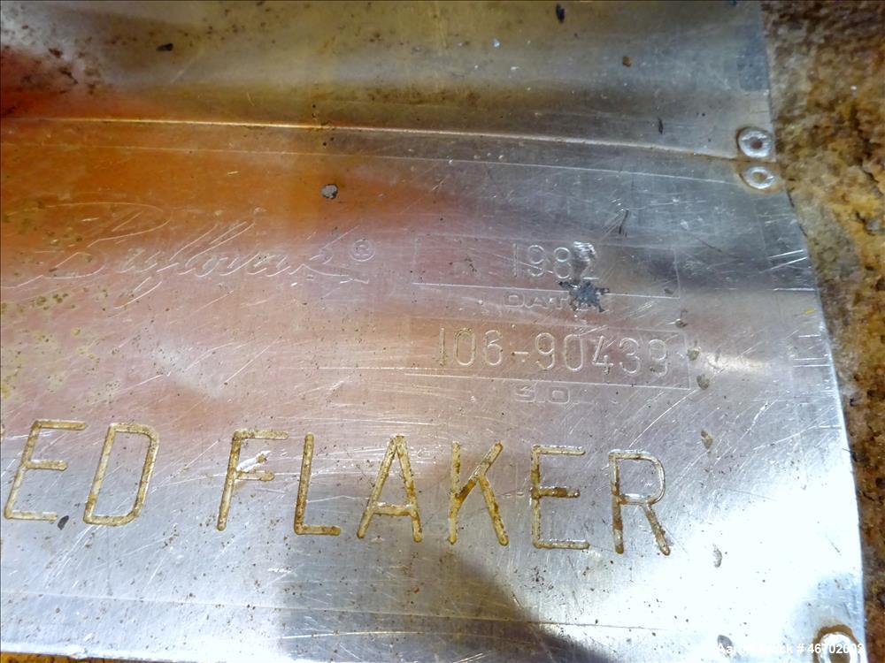 Used Buflovak Single Drum Flaker, 304 Stainless Steel, Approximate Drum Surface