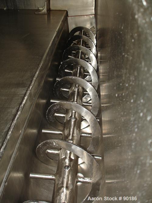 Used Buflovak Single Drum Flaker, 316 stainless steel. 60" diameter x 96" face cored drum that has 0.68" thick wall  rated 60 psi at 300 deg F. Driven by a 20/40 hp, 3/6-60/460 volt, 1790/1775 rpm mo...