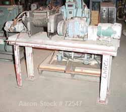 USED: Buflovak lab size double drum dryer, type ALC-5. Carbon steel construction. (2) 5.85" diameter x 7.8" straight side (150mm dia x 200mm st side) rolls. Side by side. Driven via two gearboxes wit...