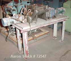 USED: Buflovak lab size double drum dryer, type ALC-5. Carbon steel construction. (2) 5.85" diameter x 7.8" straight side (150mm dia x 200mm st side) rolls. Side by side. Driven via two gearboxes wit...