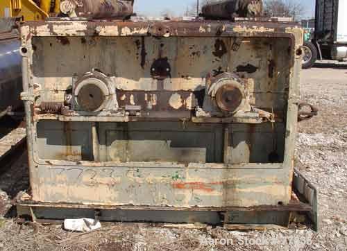 Used Buflovak Double Drum Dryer, 42" diameter x 144" face, cored chrome plated carbon steel rolls, rated approximately 160 psi at 650 degrees F. (2) pneumatically adjustable scraper blades, edge guid...