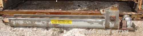 Used Buflovak Double Drum Dryer, 42" diameter x 144" face, cored chrome plated carbon steel rolls, rated approximately 160 psi at 650 degrees F. (2) pneumatically adjustable scraper blades, edge guid...