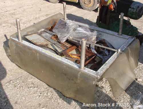 Used Buflovak Double Drum Dryer, 42" diameter x 144" face, cored chrome plated carbon steel rolls, rated approximately 160 psi at 650 degrees F. (2) pneumatically adjustable scraper blades, edge guid...