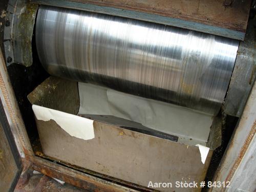 USED: Buflovak Double Drum Dryer, (2) 12" diameter x 18" face chrome plated cored rolls, (2) manually adjustable scraper blades, (2) edge guides. Driven by a 1.5 hp, 3/60/230/460 volt, 1725 rpm XP va...