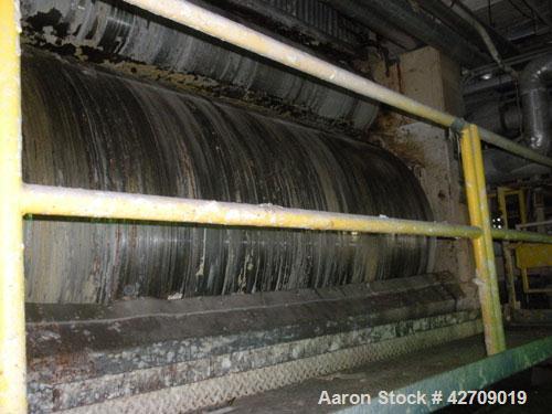 Used Goslin-Birmingham Single Drum Flaker, 78" diameter x 156" face.  304 stainless steel Drum is rated for 80 psi @ 350 deg F.  Infeed screw conveyor, Infeed belt conveyor, applicator roll and take ...