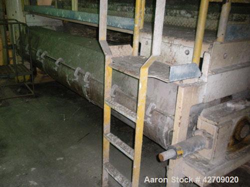 Used Goslin-Birmingham Single Drum Flaker, 78" diameter x 156" face.  304 stainless steel Drum is rated for 80 psi @ 350 deg F.  Infeed screw conveyor, Infeed belt conveyor, applicator roll and take ...